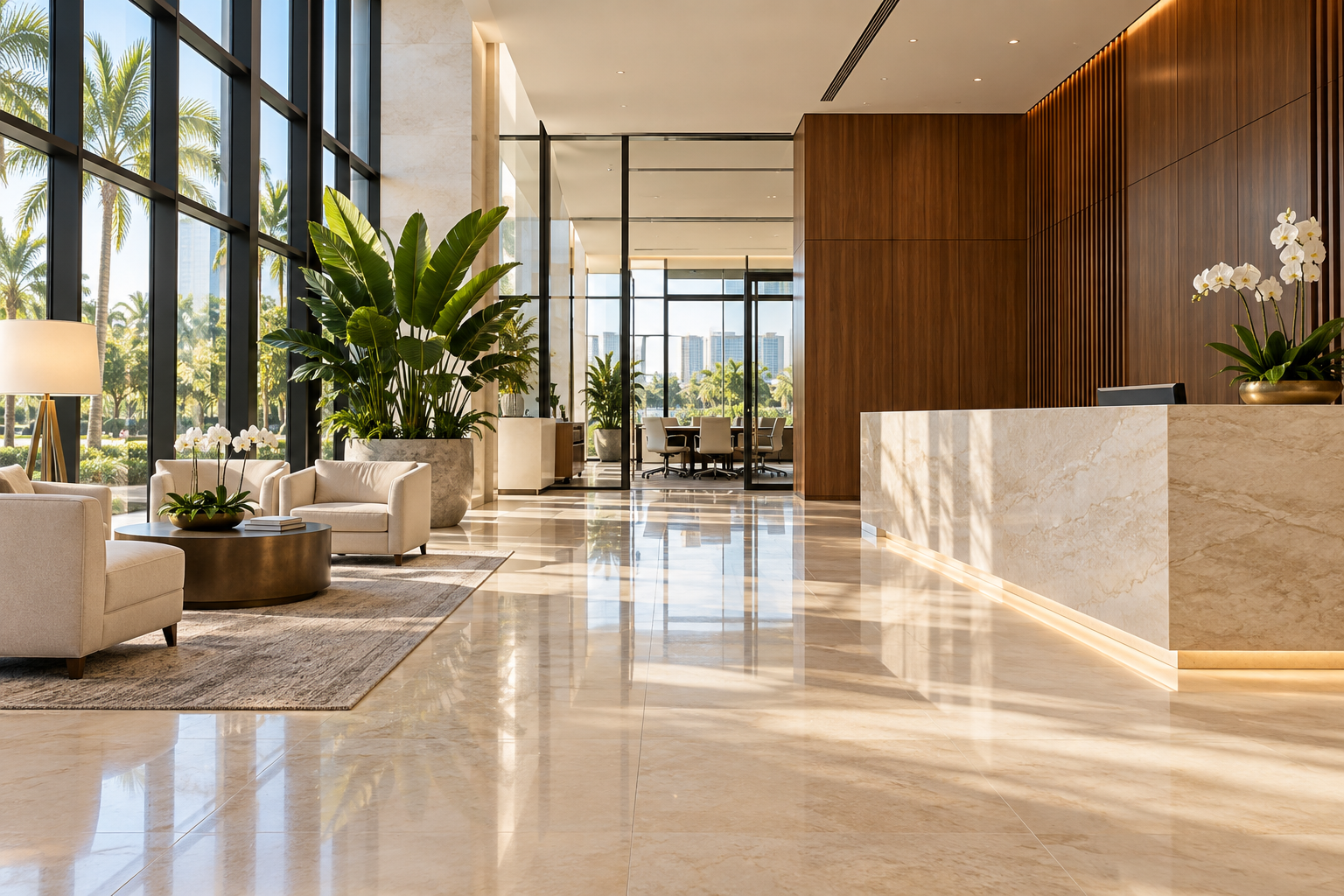 Illustrative commercial environment for commercial high dusting